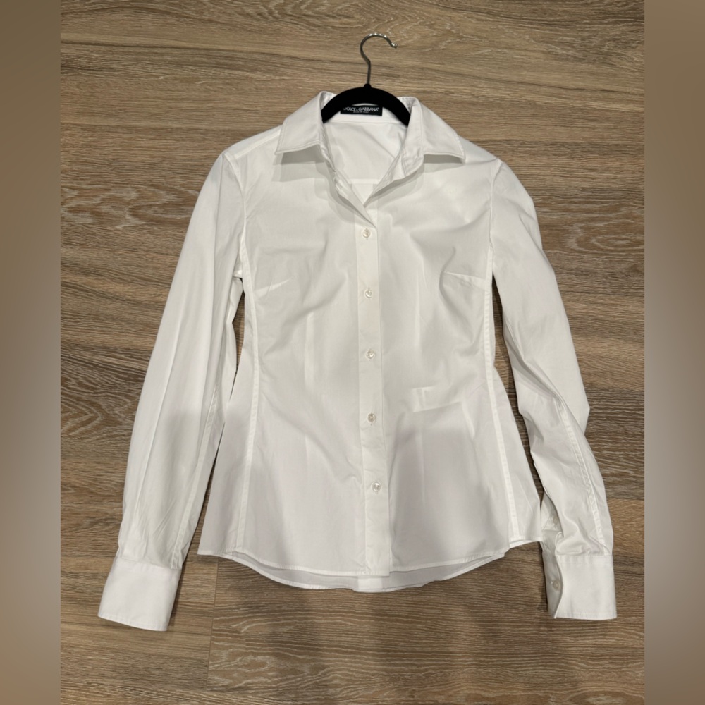 Dolce & Gabbana White Collared Shirt size 38